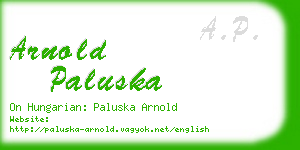 arnold paluska business card